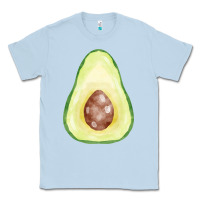 Dusty Blue half avocado fa element Classic Tee - FaDigitalArtStudio