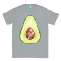 Heather Grey half avocado fa element Classic Tee - FaDigitalArtStudio