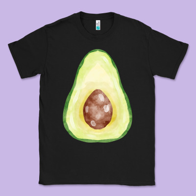 Half Avocado Fa Element Classic Tee Designed By Fadigitalartstudio
