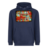 Navy christmas serape sunflower background Heavyweight Hoodie - Jasminsmagicworld