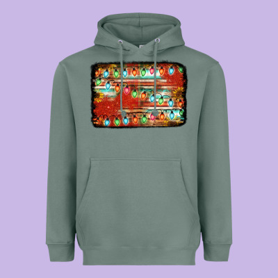 Christmas Serape Sunflower Background Heavyweight Hoodie Designed By Jasminsmagicworld