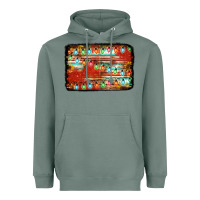 Sage christmas serape sunflower background Heavyweight Hoodie - Jasminsmagicworld