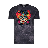 Cloud Black sugar skull Vintage Tee - BundleAndBundleShop