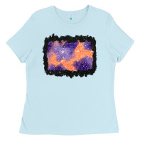 Baby Blue halloween spider web background Ladies Tee - BundleAndBundleShop