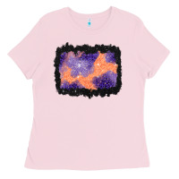 Bubblegum Pink halloween spider web background Ladies Tee - BundleAndBundleShop