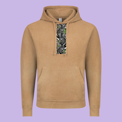 Zebra Vintage Hoodie Designed By Lillyallendesigns