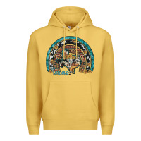 Antique Gold texas map sunflower leopard cowhide aztec turquoise gemstone rainbow Premium Hoodie - Artiststas