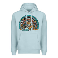 Blue Mist texas map sunflower leopard cowhide aztec turquoise gemstone rainbow Premium Hoodie - Artiststas
