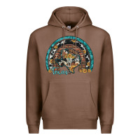 Chestnut texas map sunflower leopard cowhide aztec turquoise gemstone rainbow Premium Hoodie - Artiststas