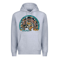 Heather Grey texas map sunflower leopard cowhide aztec turquoise gemstone rainbow Premium Hoodie - Artiststas