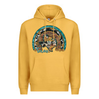 Mustard texas map sunflower leopard cowhide aztec turquoise gemstone rainbow Premium Hoodie - Artiststas