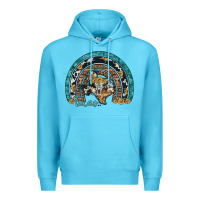 Ocean Blue texas map sunflower leopard cowhide aztec turquoise gemstone rainbow Premium Hoodie - Artiststas