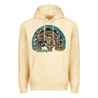 Pina Colada texas map sunflower leopard cowhide aztec turquoise gemstone rainbow Premium Hoodie - Artiststas