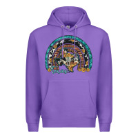 Purple texas map sunflower leopard cowhide aztec turquoise gemstone rainbow Premium Hoodie - Artiststas