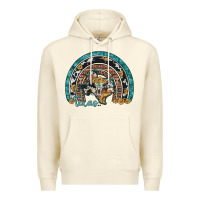 Sandshell texas map sunflower leopard cowhide aztec turquoise gemstone rainbow Premium Hoodie - Artiststas