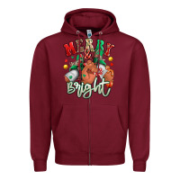 Burgundy merry and bright black man sneakers Zipper Hoodie - RanaPortraitStore