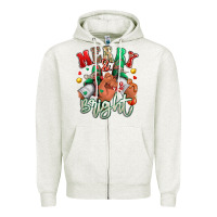 Oatmeal Heather merry and bright black man sneakers Zipper Hoodie - RanaPortraitStore