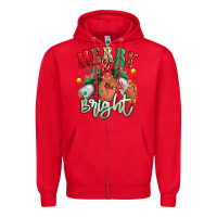 Red merry and bright black man sneakers Zipper Hoodie - RanaPortraitStore