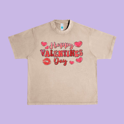 Happy Valentine's Day Urban Heavy Tee Designed By Lillyallendesigns