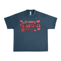 Midnight Navy happy valentine's day Urban Heavy Tee - LillyAllenDesigns