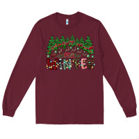 Burgundy i was made for winter Long Sleeve Tee - CowhideDigitalArt