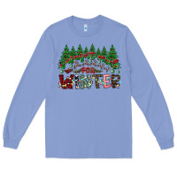 Colony Blue i was made for winter Long Sleeve Tee - CowhideDigitalArt
