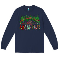 Navy i was made for winter Long Sleeve Tee - CowhideDigitalArt