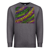 Charcoal Heather mardi gras leopard Premium Sweatshirt - RanaPortraitStore