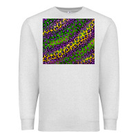 Oatmeal Heather mardi gras leopard Premium Sweatshirt - RanaPortraitStore