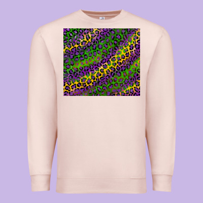 Mardi Gras Leopard Premium Sweatshirt Designed By Ranaportraitstore