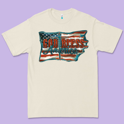God Bless America Premium Tee Designed By Fadigitalartstudio