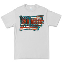 Dove Grey God Bless America Premium Tee - FaDigitalArtStudio