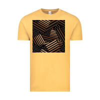 Vintage Mustard melanin american flag seamless pattern Vintage Tee - BundleAndBundleShop