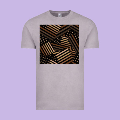 Melanin American Flag Seamless Pattern Vintage Tee Designed By Bundleandbundleshop