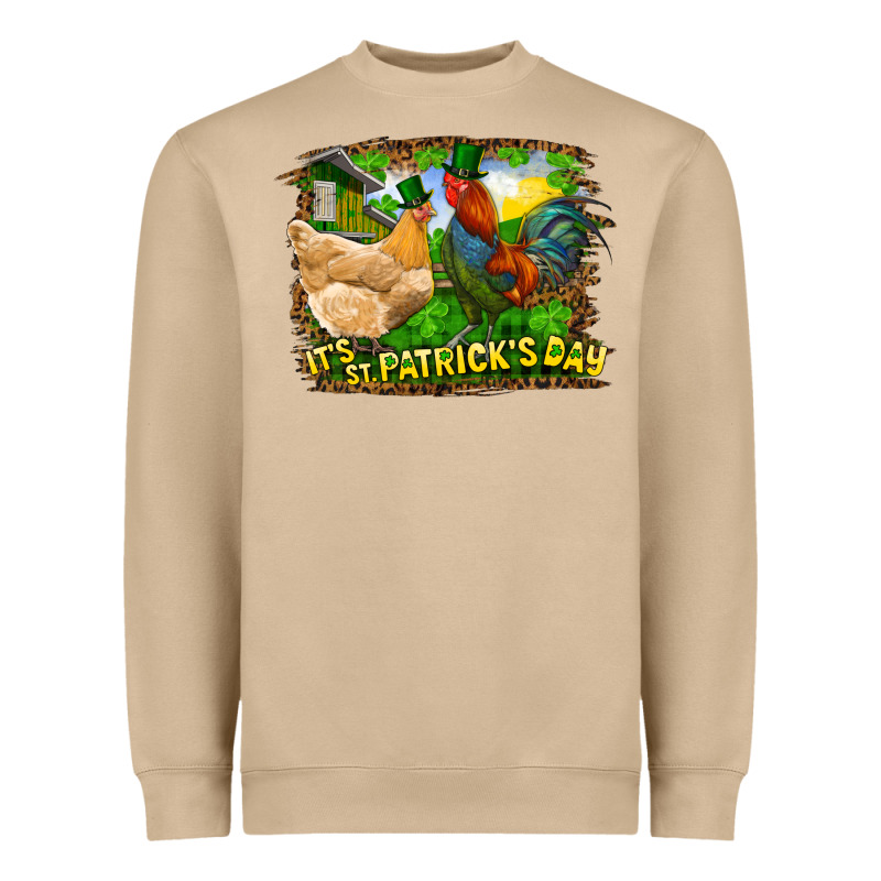It's St. Patrick's Day Rooster And Chicken Heavyweight Sweatshirt by RanaPortraitStore | Teevron