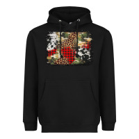 Black army cowhide leopard Christmas Heavyweight Hoodie - Jasminsmagicworld