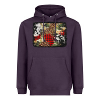 Plum army cowhide leopard Christmas Heavyweight Hoodie - Jasminsmagicworld