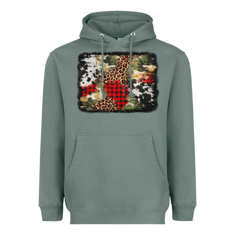 Army Cowhide Leopard Christmas Heavyweight Hoodie by Jasminsmagicworld | Teevron