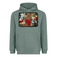 Sage army cowhide leopard Christmas Heavyweight Hoodie - Jasminsmagicworld