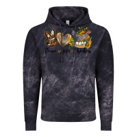Cloud Black peace love chicken Vintage Hoodie - LillyAllenDesigns