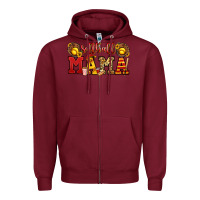 Burgundy softball mama Zipper Hoodie - Jasminsmagicworld