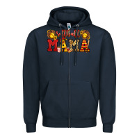 Navy softball mama Zipper Hoodie - Jasminsmagicworld