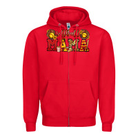 Red softball mama Zipper Hoodie - Jasminsmagicworld