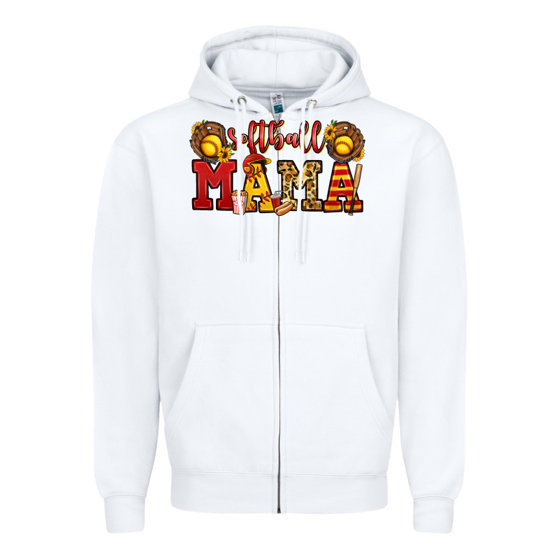 Softball Mama Zipper Hoodie by Jasminsmagicworld | Teevron