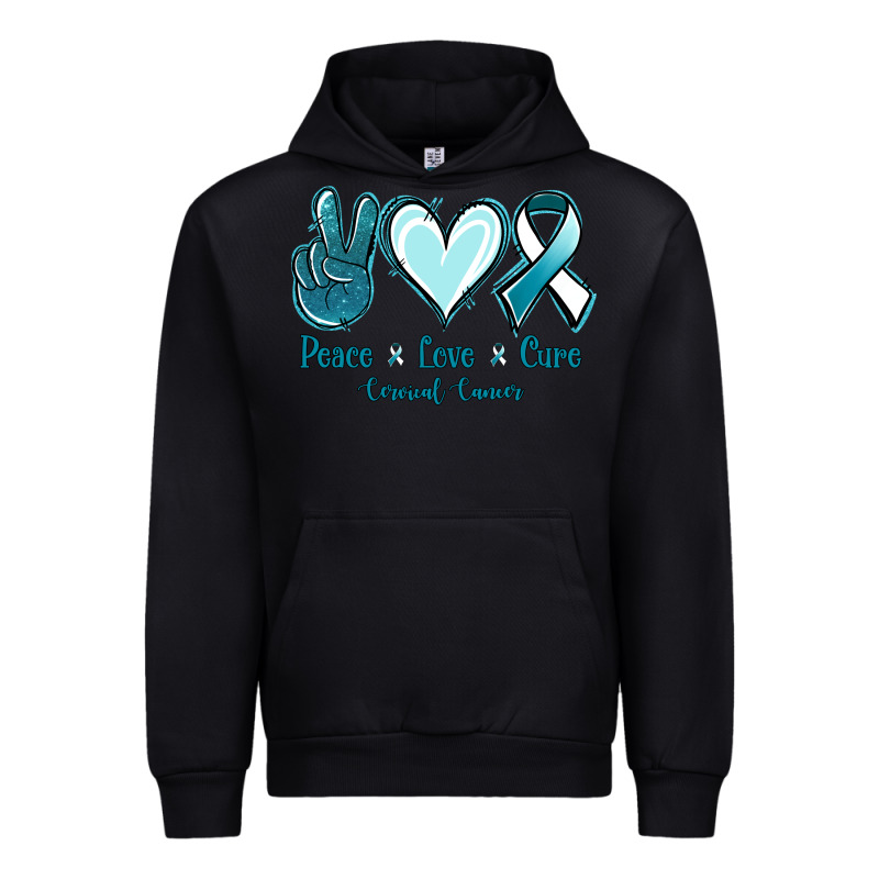 Peace Love Cure Cervical Cancer Urban Hoodie by Jasminsmagicworld | Teevron