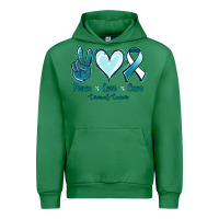 Emerald Peace Love Cure Cervical Cancer Urban Hoodie - Jasminsmagicworld