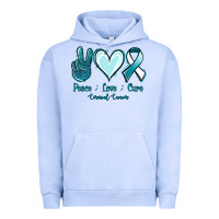 Pigment Grape Ice Peace Love Cure Cervical Cancer Urban Hoodie - Jasminsmagicworld