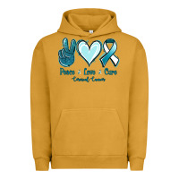 Pigment Peanut Butter Peace Love Cure Cervical Cancer Urban Hoodie - Jasminsmagicworld