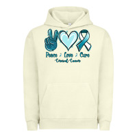 Pigment Pistachio Peace Love Cure Cervical Cancer Urban Hoodie - Jasminsmagicworld