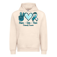Sandshell Peace Love Cure Cervical Cancer Urban Hoodie - Jasminsmagicworld